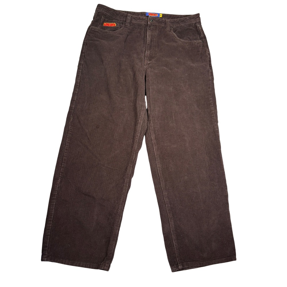 Empyre Relax Corduroy Pants Mens 36 Brown Wide Leg Skate Streetwear Trousers 90s